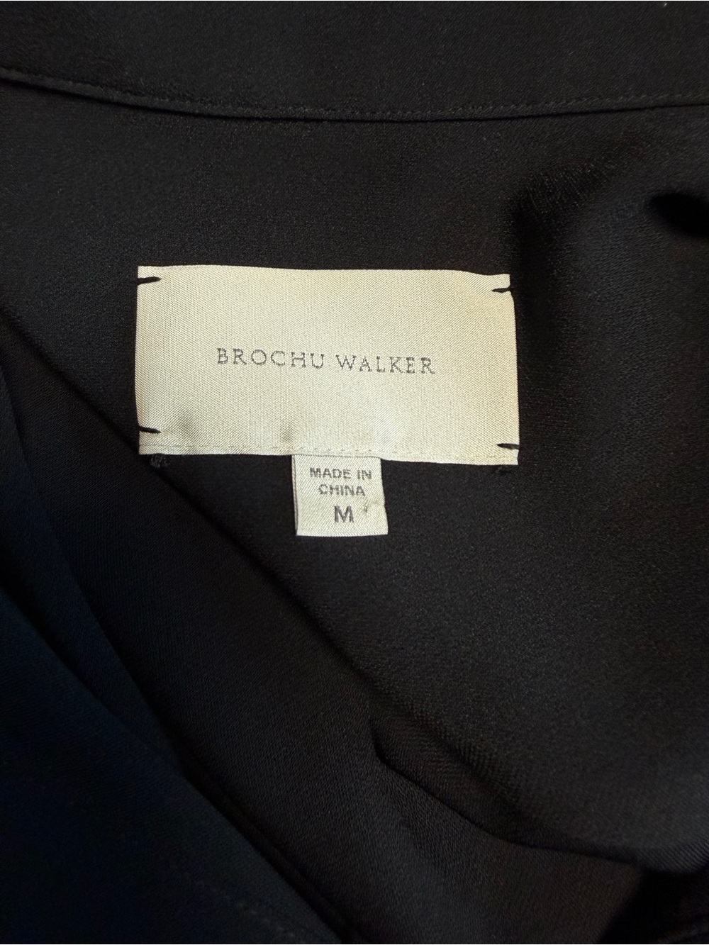 Brochu Walker Anze Black Belted Jumpsuit Tapered Leg Designer Size Medium - Picture 4 of 10